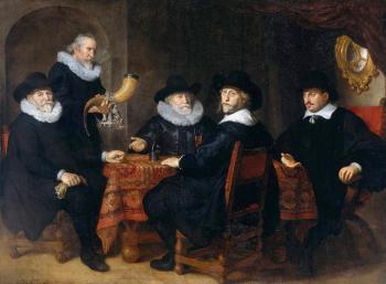 Govert Teunisz Flinck : Four Governors of the Arquebusiers Civic Guard, Amsterdam